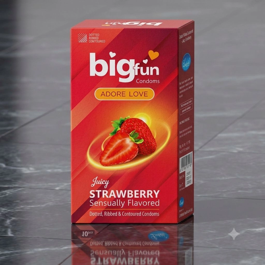 Bigfun Strawberry Flavored Condoms 1