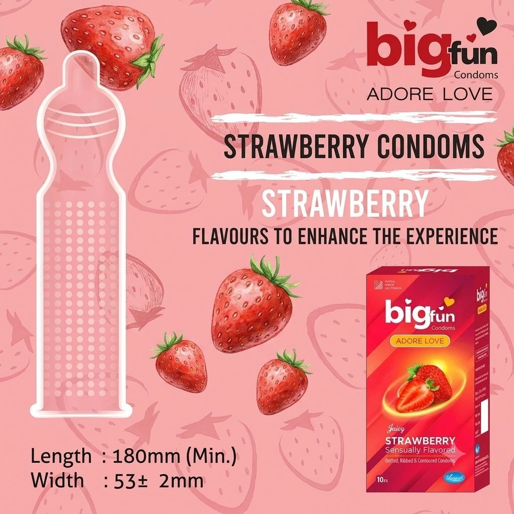 Bigfun Strawberry Flavored Condoms 2
