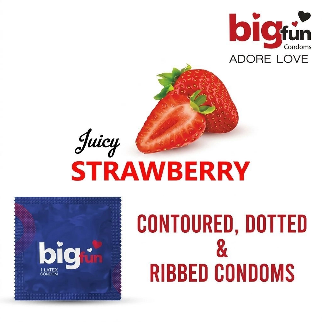 Bigfun Strawberry Flavored Condoms 3