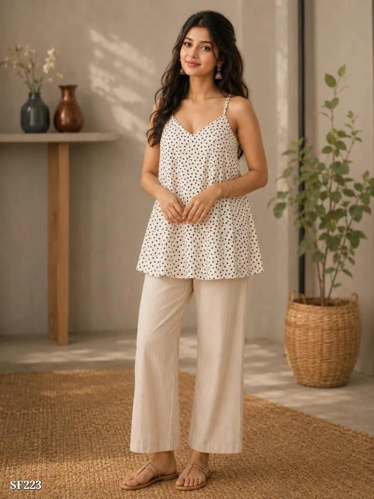 White Polka Dot Cami Top 2