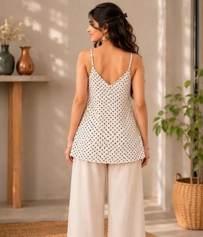 White Polka Dot Cami Top 3