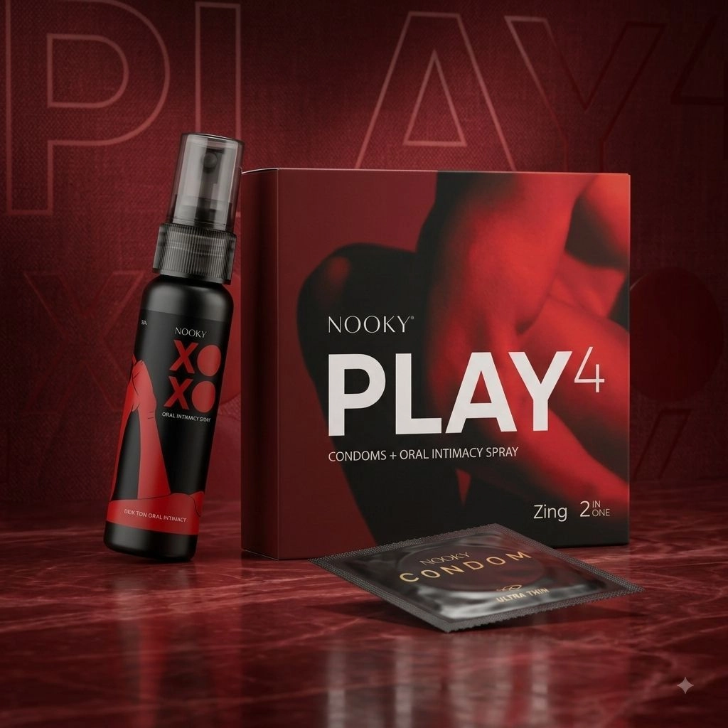 2 in 1 Ultra Thin Condom+Intimence Spray 1