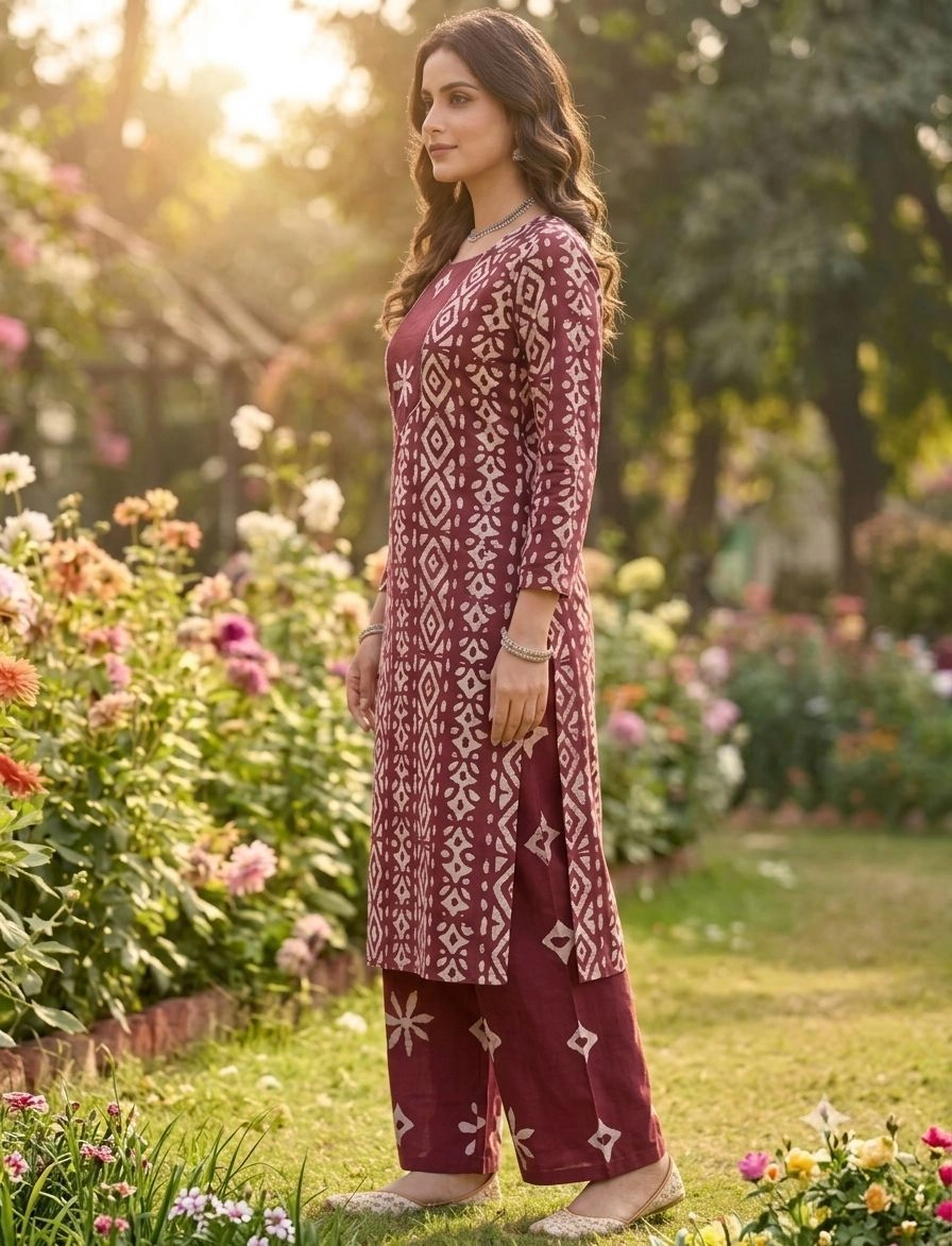 Cotton Blend  Women Kurti With Bottomwear 2