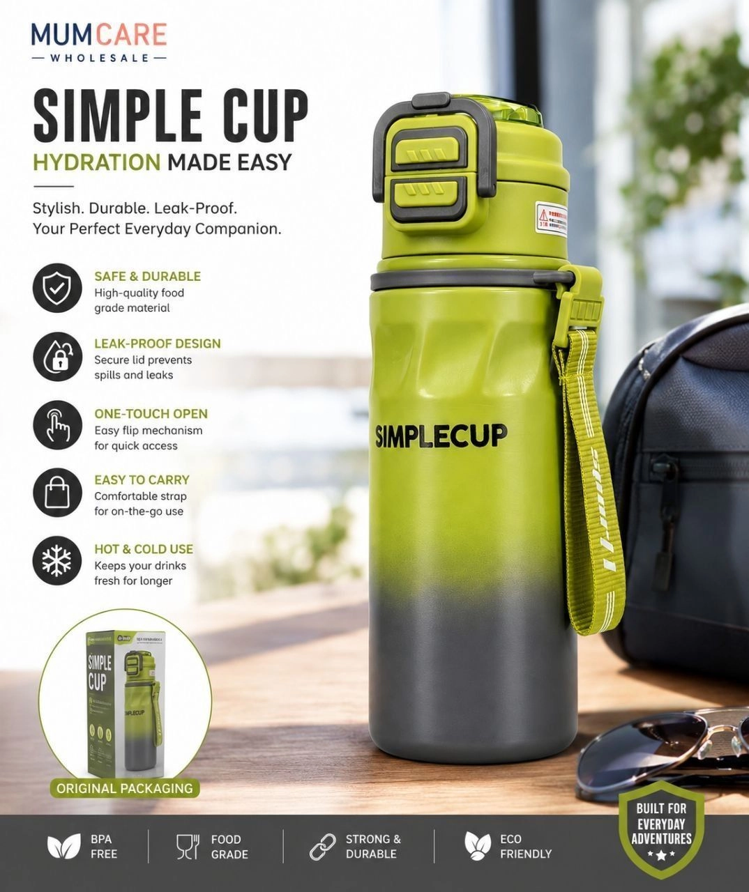 Power steel 2 in 1 bottle (670 ml)