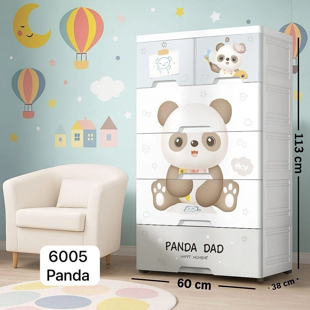 Kids Clothing Wardrobe with Shelves, Drawers & Storage Space ( 60×38×113 CM ) 2