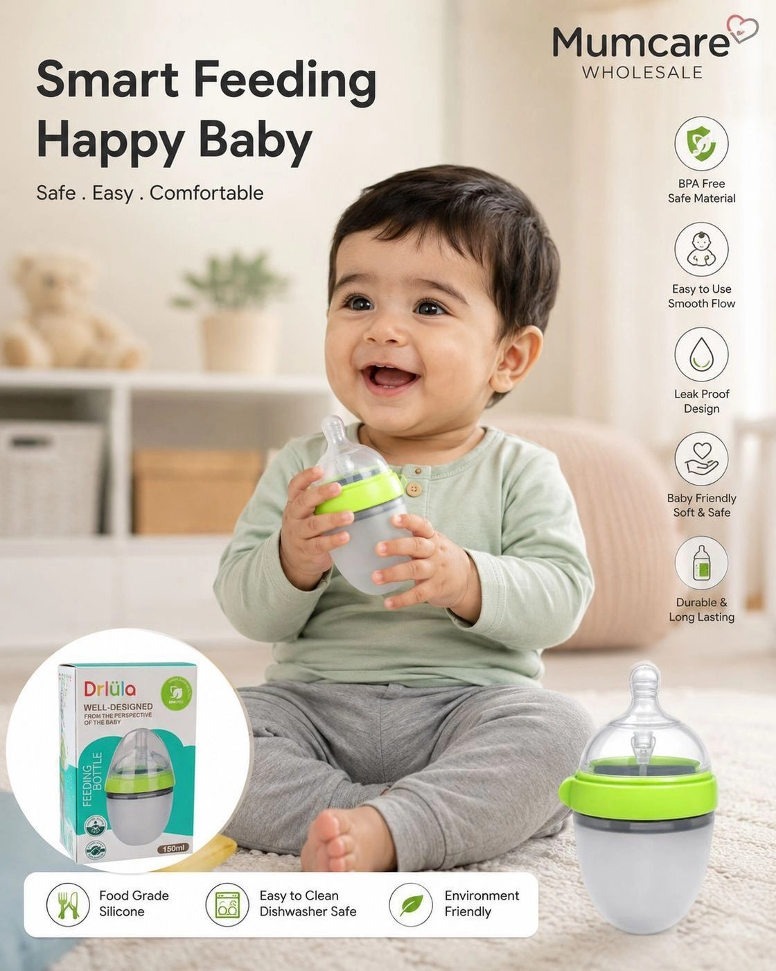 150 ml silicon feeding bottle 2