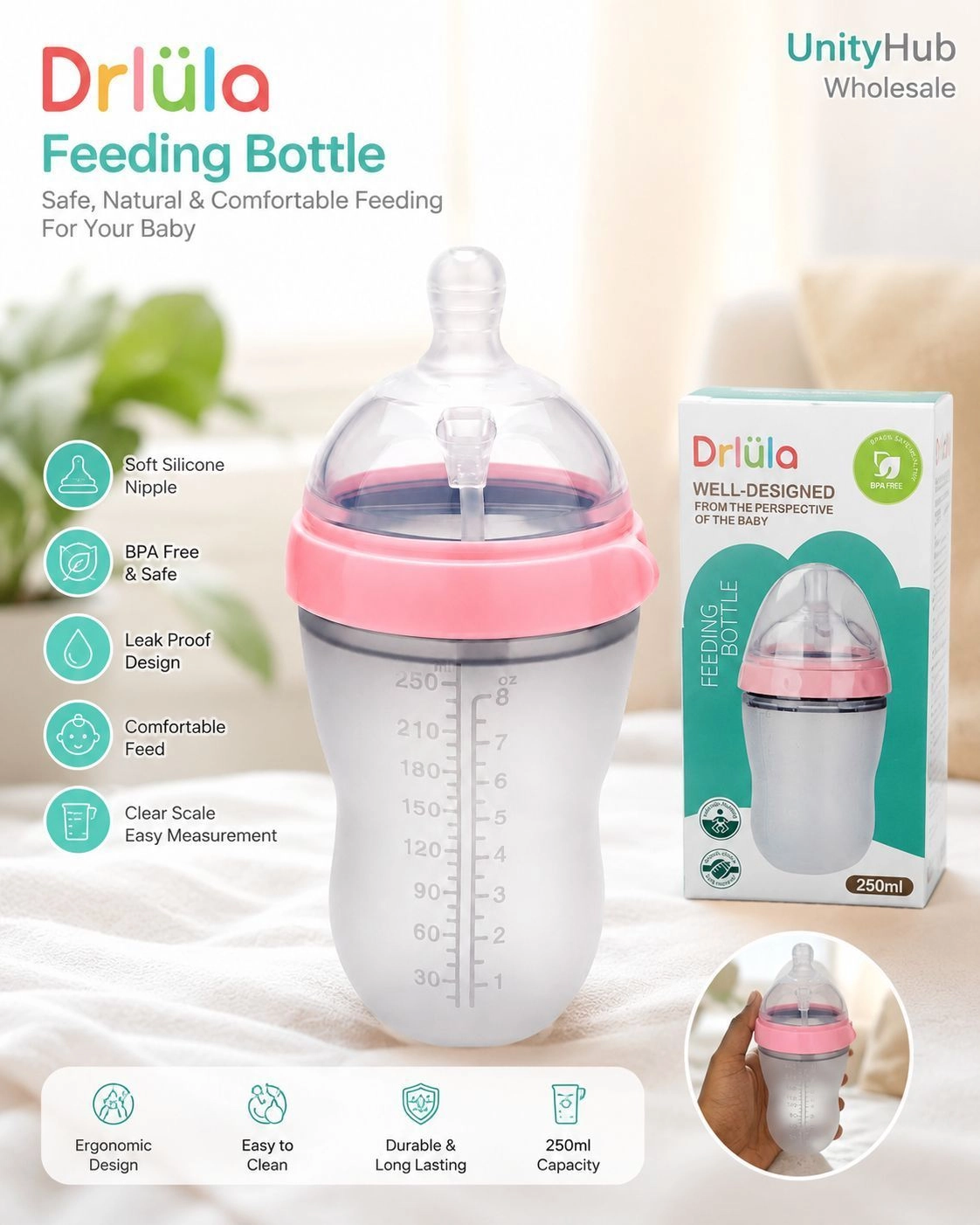 250 ml  Silicon Feeding bottle 2