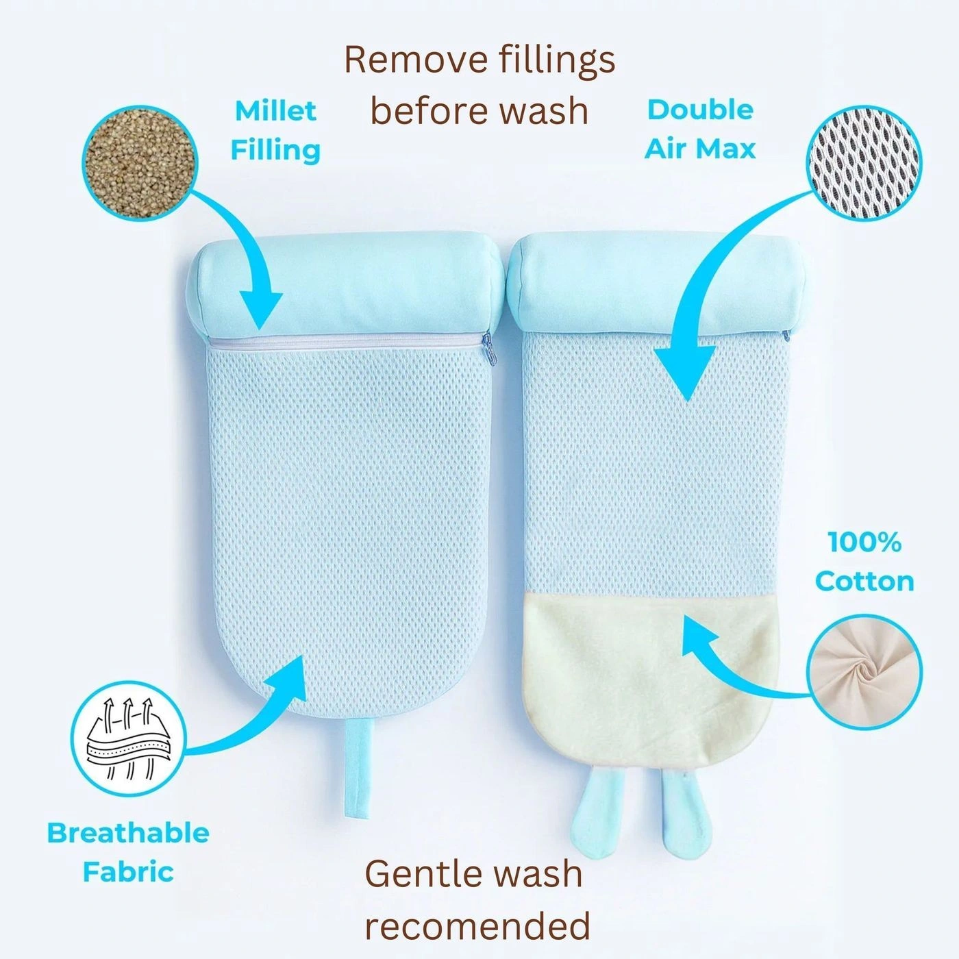 Best baby Head soft pillow adjustable 5