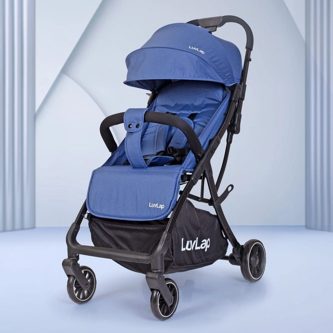 Regency Blue Baby Stroller, Luvlap Pram for 0 to 3 Years 1