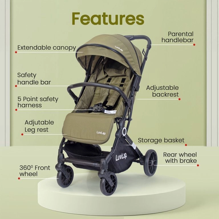 LuvLap Elite Baby Stroller & Pram 2