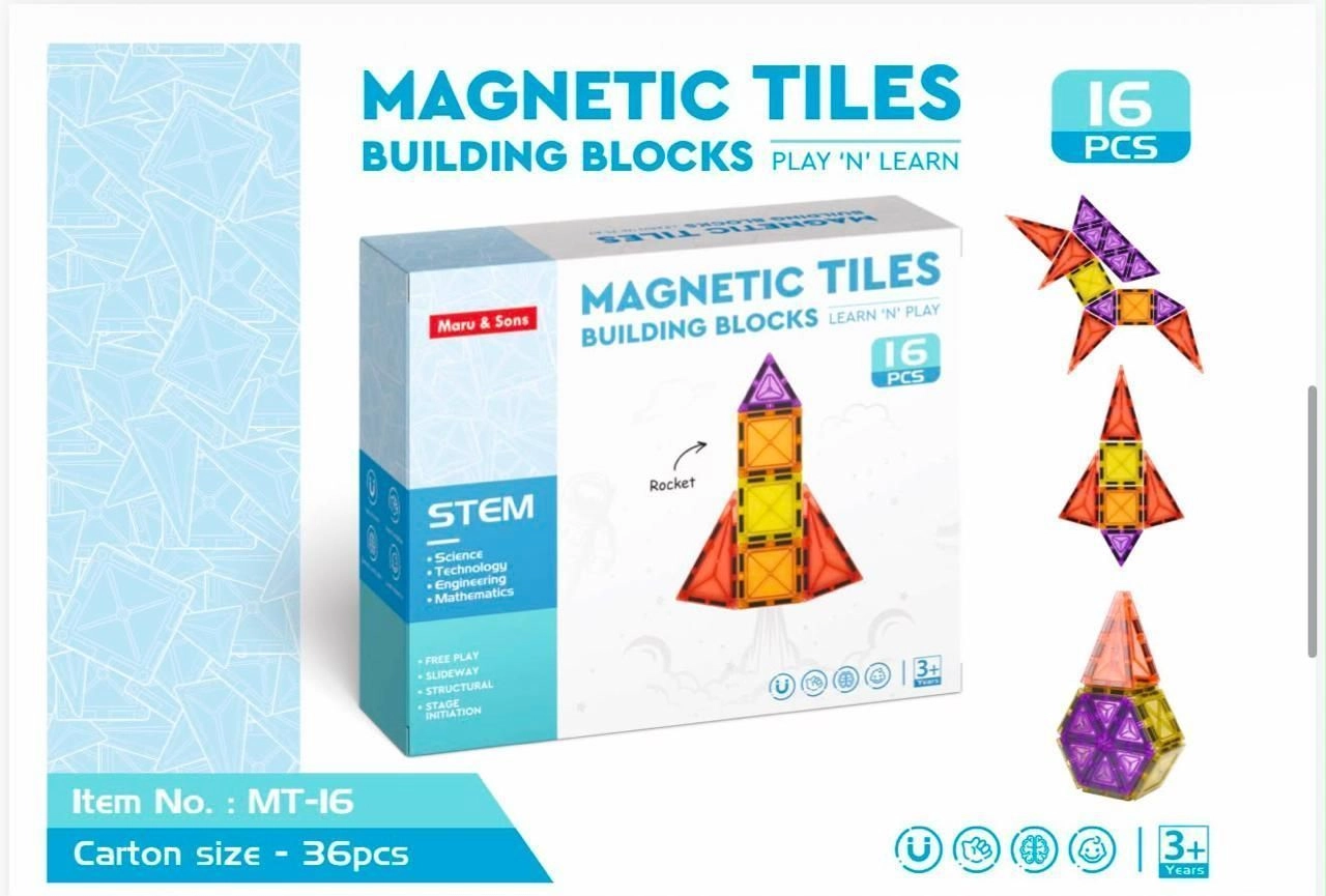 Magnetic Tiles Rolling Ball Building Blocks 100 PCS 3