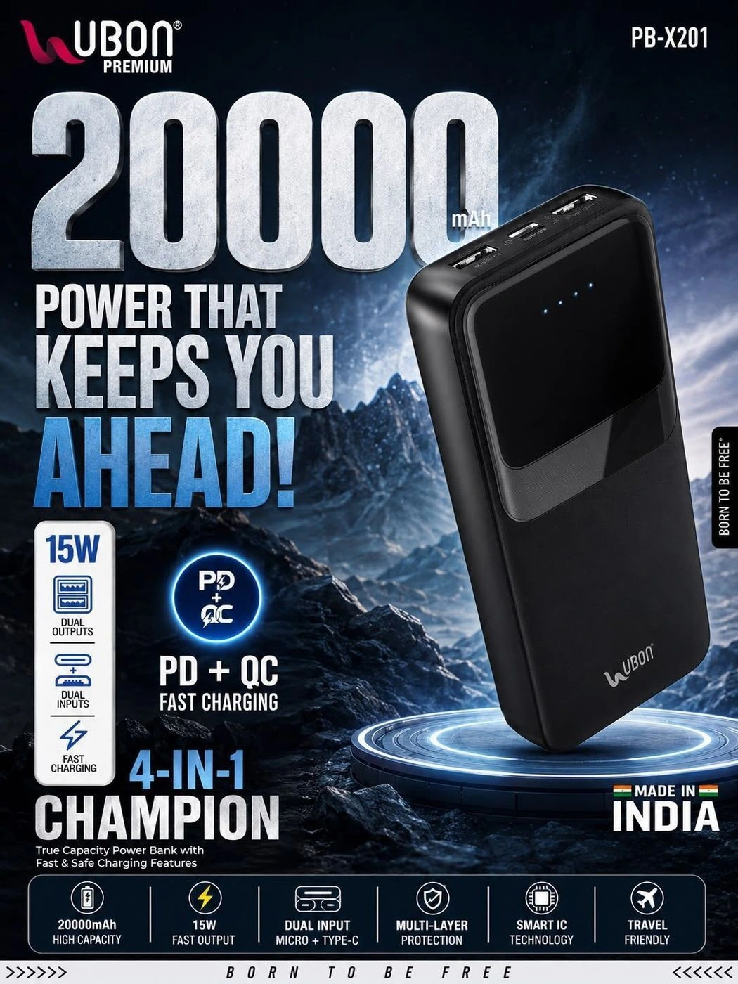 UBON PB-X201 Champion Series 20000mAh Power Bank