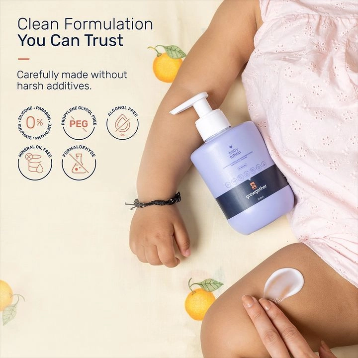 Growgether Baby Lotion for Gentle Hydration & Soothing Care | Non-Sticky | Safe for Babies 0+ Months 5