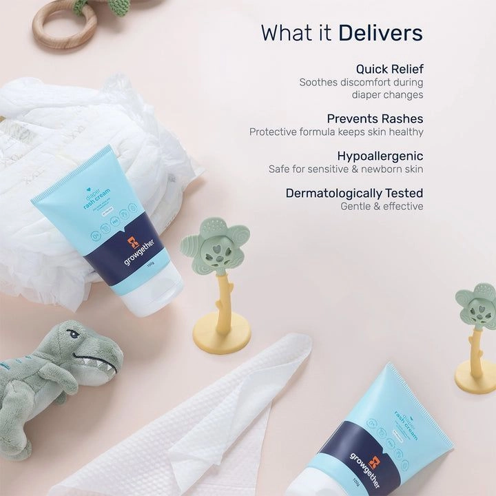 Diaper Rash Cream with Zinc Oxide | Newborns & Toddlers | Hypoallergenic Formula | 100g 5