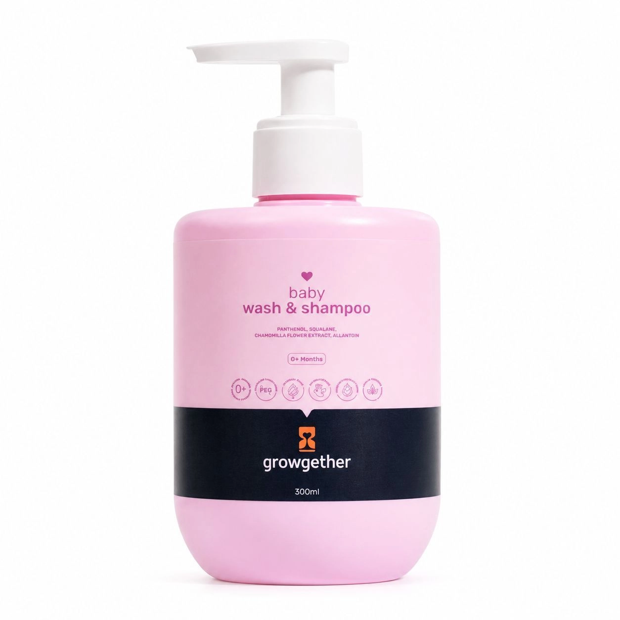 Growgether Baby Wash & Shampoo for Tear-Free Cleansing & Scalp Care | Safe from Birth (0+ Months) 1