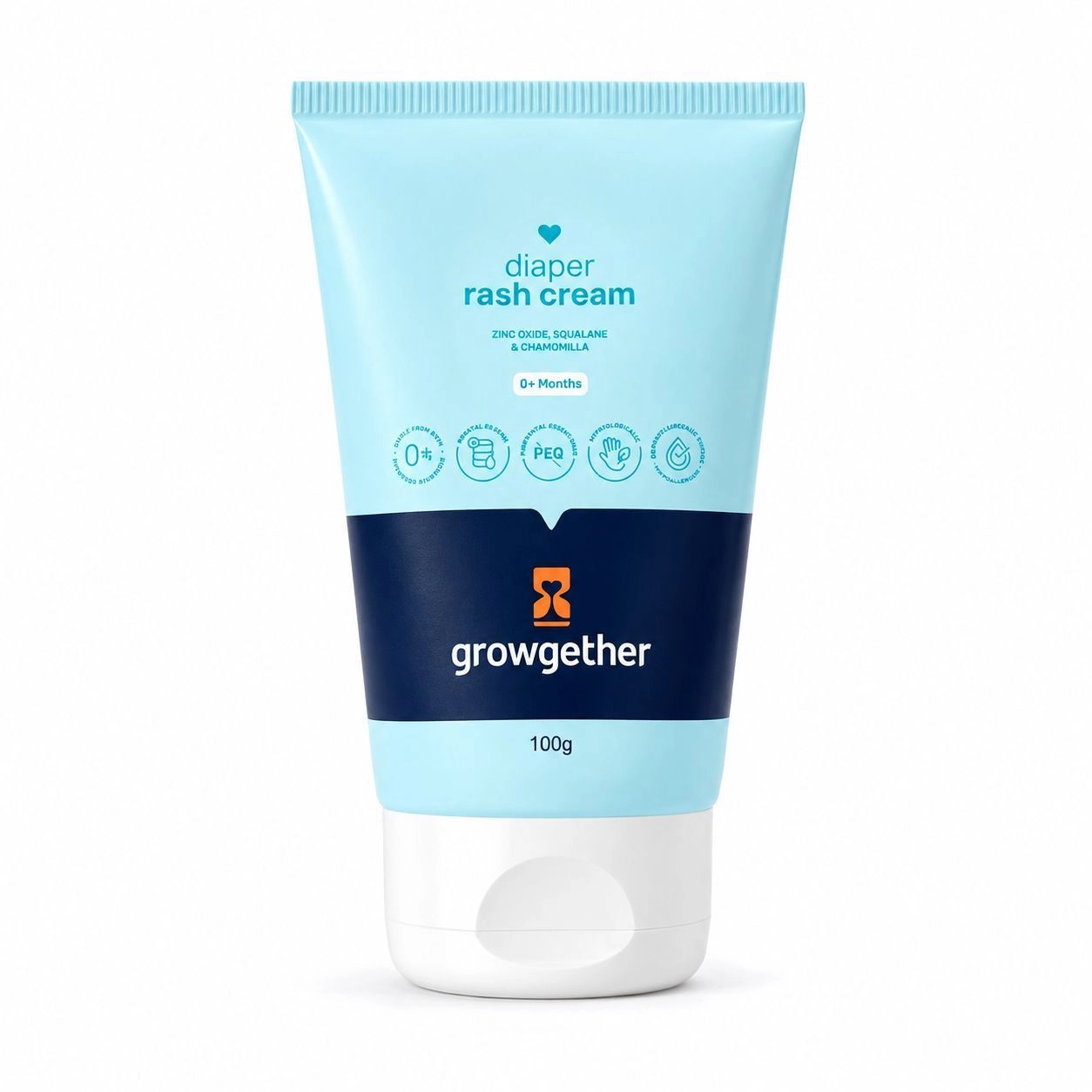 Diaper Rash Cream with Zinc Oxide | Newborns & Toddlers | Hypoallergenic Formula | 100g 1