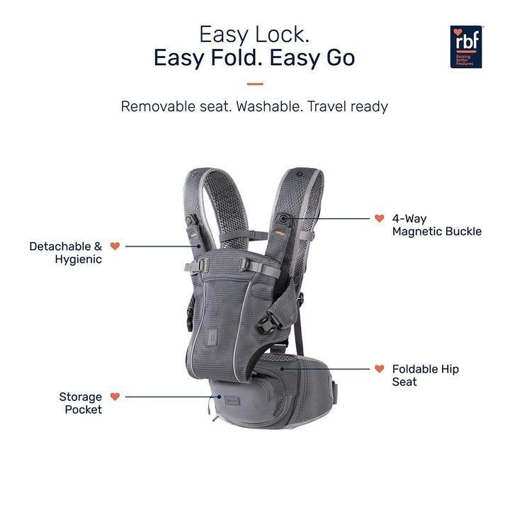 Lyfta Baby Carrier ( Grey  ) 5