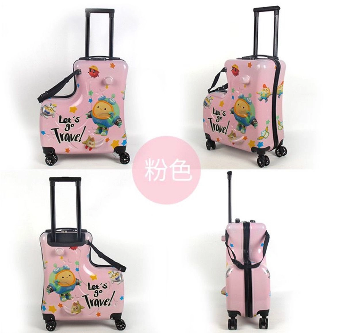 New new design sitting kids trolley bag 4