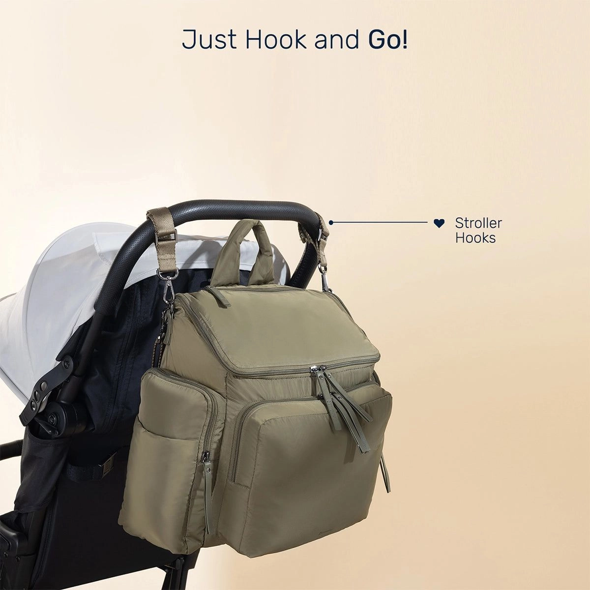 Mova Diaper Bag ( olive green) 2