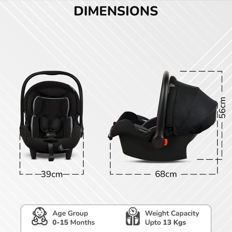 Picaboo Sportz – 3-In-1 Convertible Carry Cot, puar-black 3