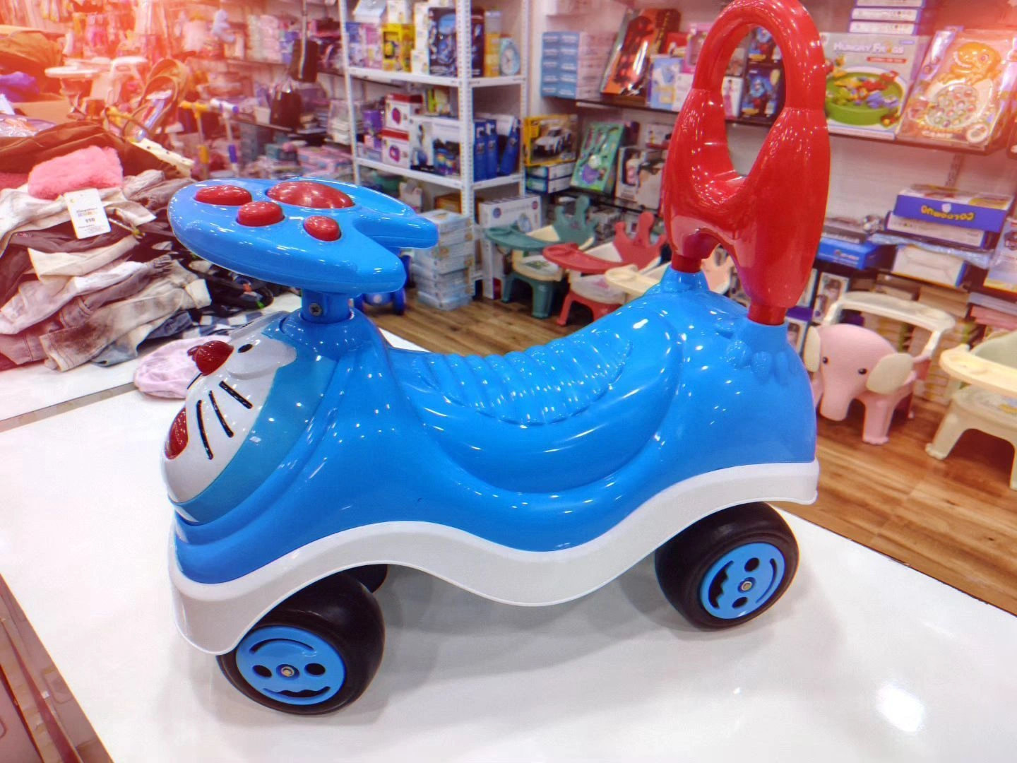 Doraemon-Themed Kids Ride-On Toy Car – Blue Children’s Car 8