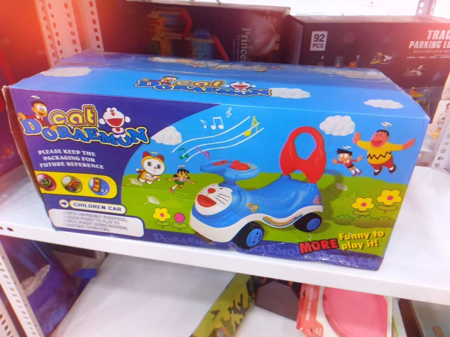 Doraemon-Themed Kids Ride-On Toy Car – Blue Children’s Car 9