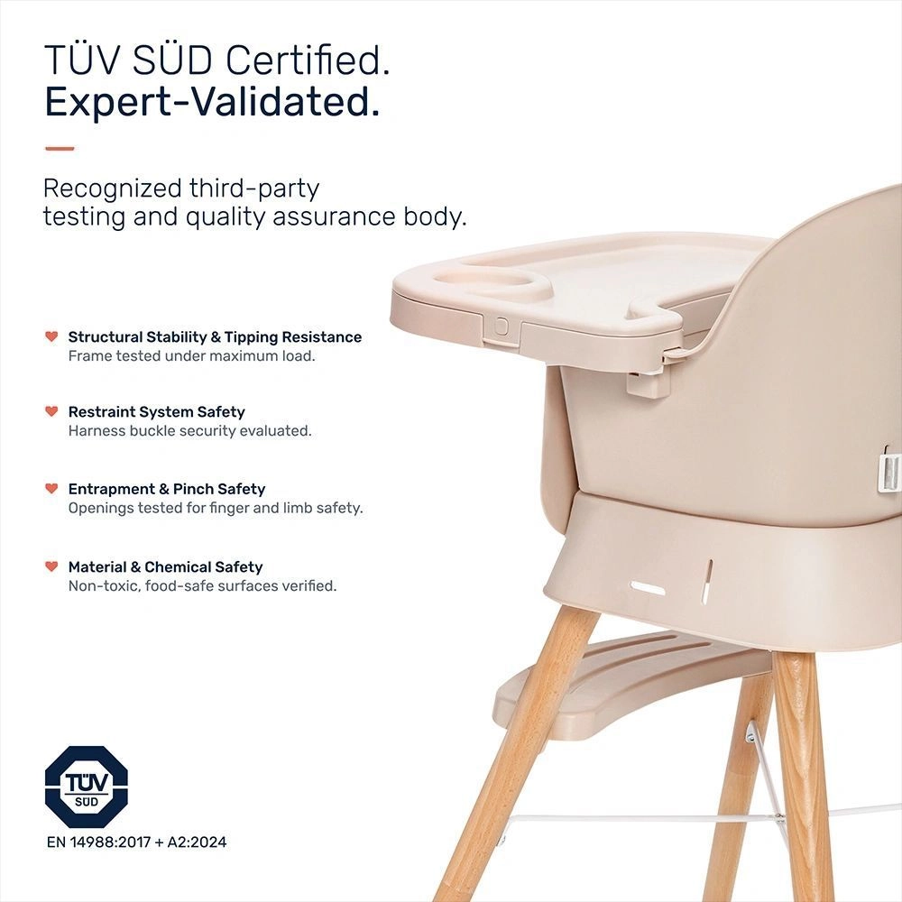 Growgether ORBIT ( beige ) 4-in-1 Wooden Baby High Chair (6–36 Months, Upto 15 kg) 6