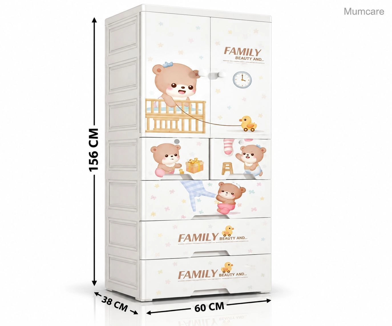 156 cm (6025)  Almari Stylish & Spacious Design (60*38*156 CM) 3