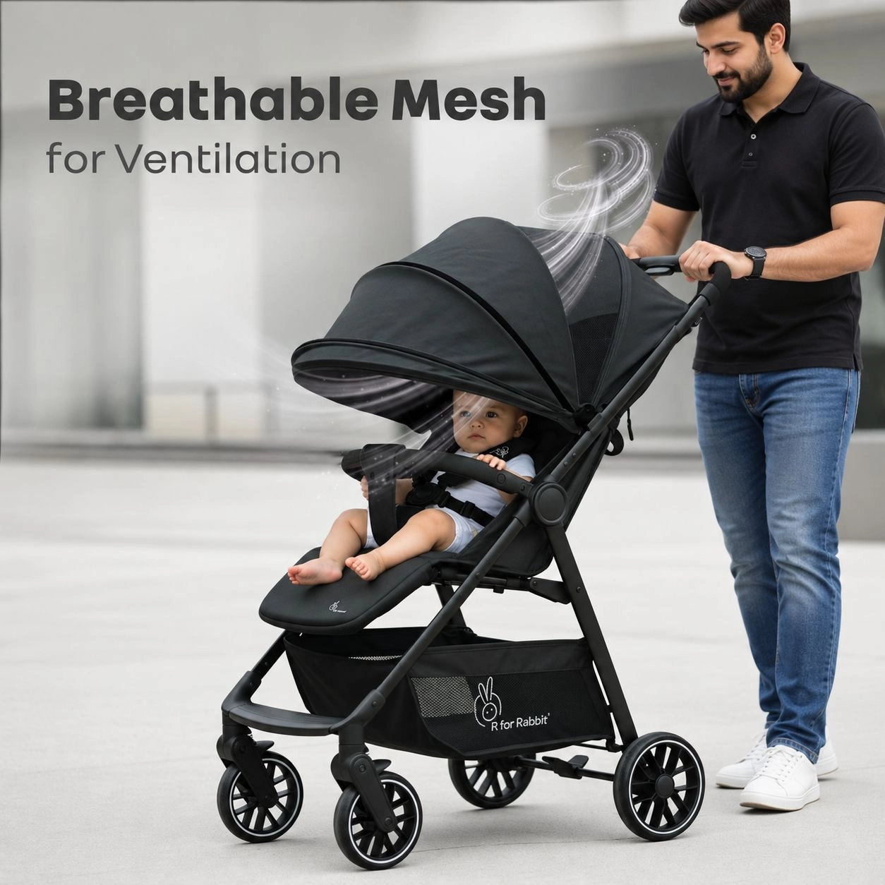 Poppins Neo Baby Stroller ( R for Rabbit Pure Black ) 9