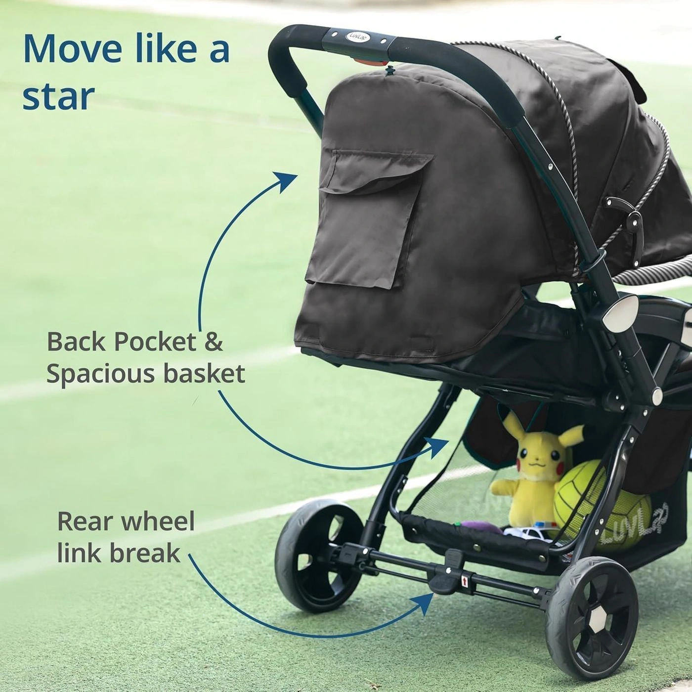 Galaxy Baby Stroller (Luvlap) 4