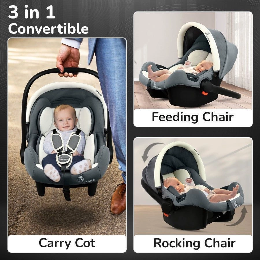 Picaboo Sportz Baby Carry Cot  (Light Grey) 7