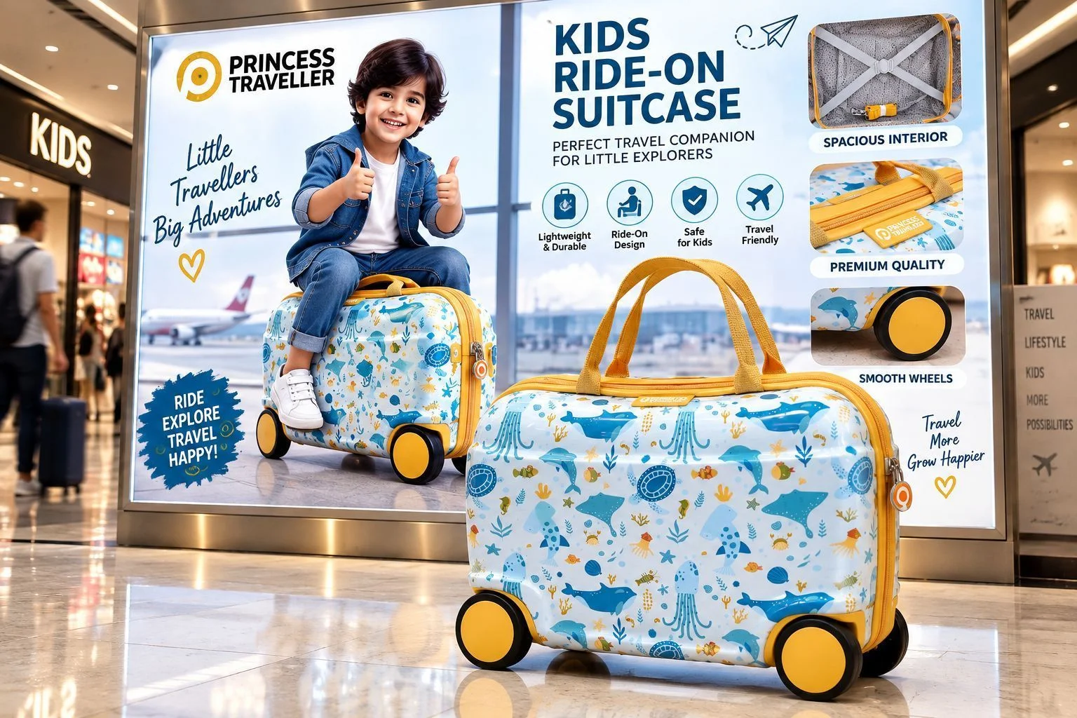 New heavy quality ride on trolley bag 2