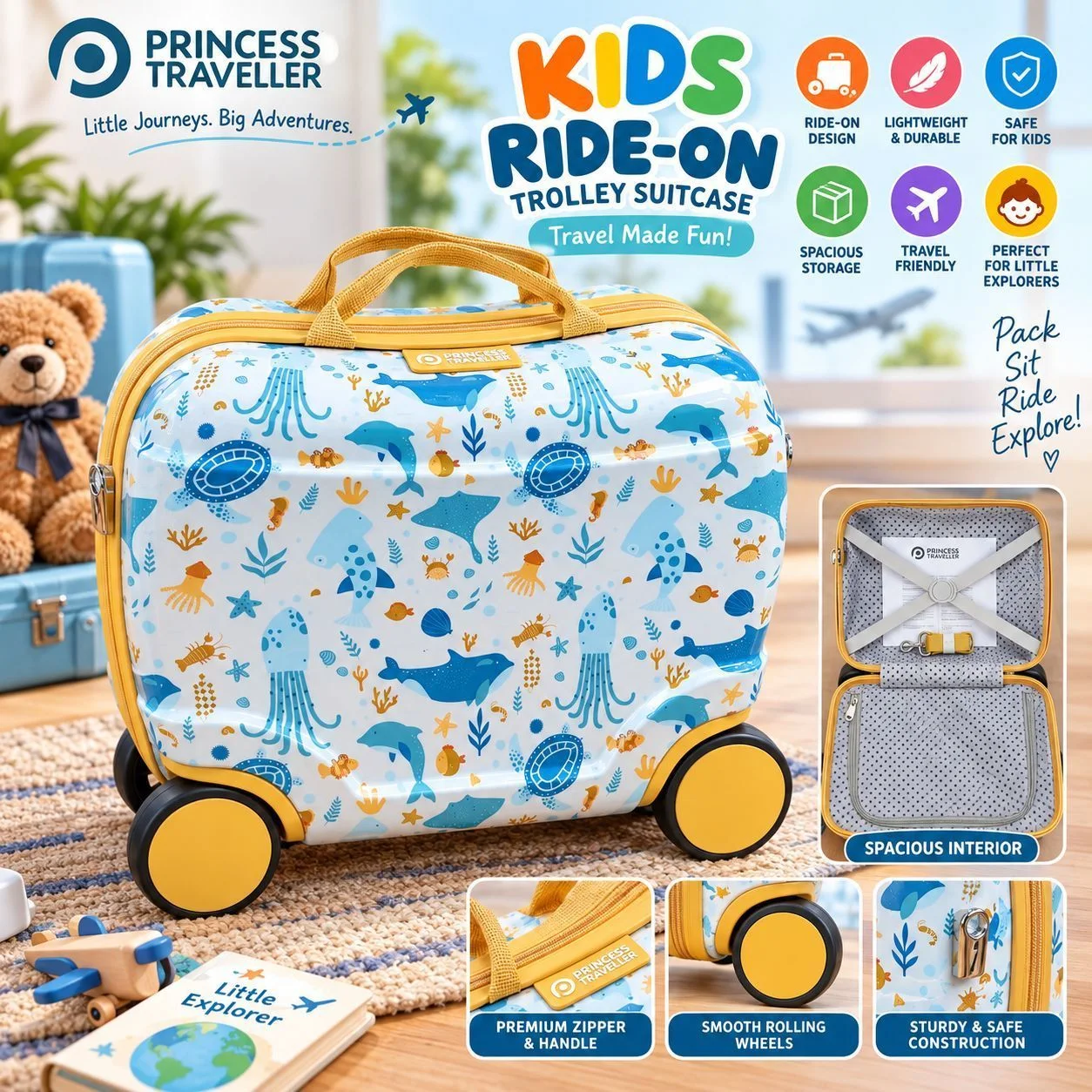 New heavy quality ride on trolley bag 4