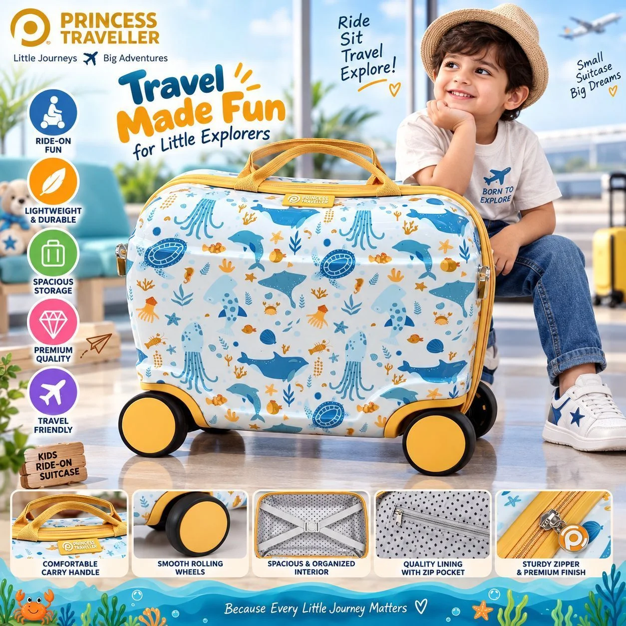 New heavy quality ride on trolley bag 5