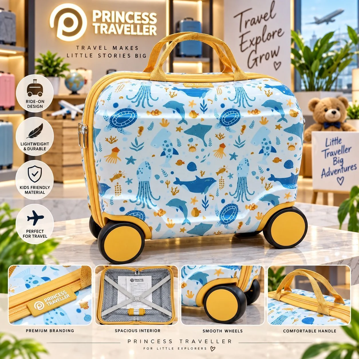 New heavy quality ride on trolley bag 6