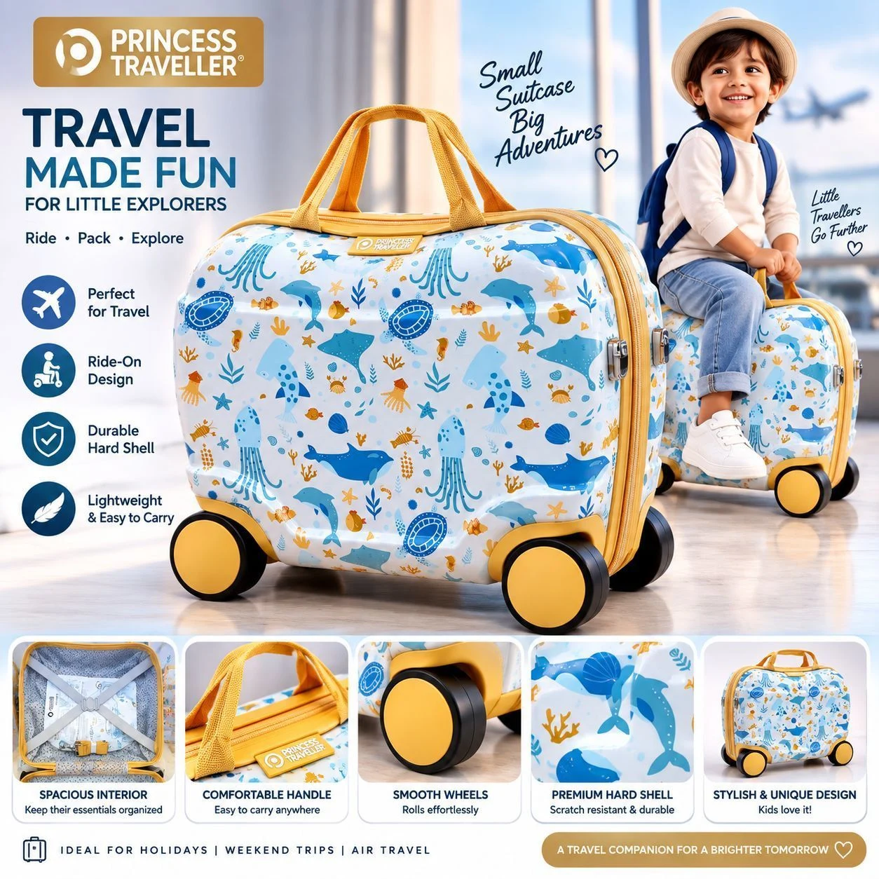New heavy quality ride on trolley bag 7