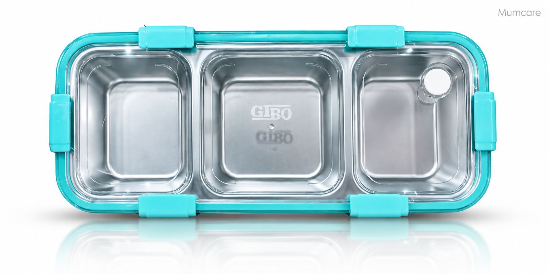 3 partition steel Lunch box 1