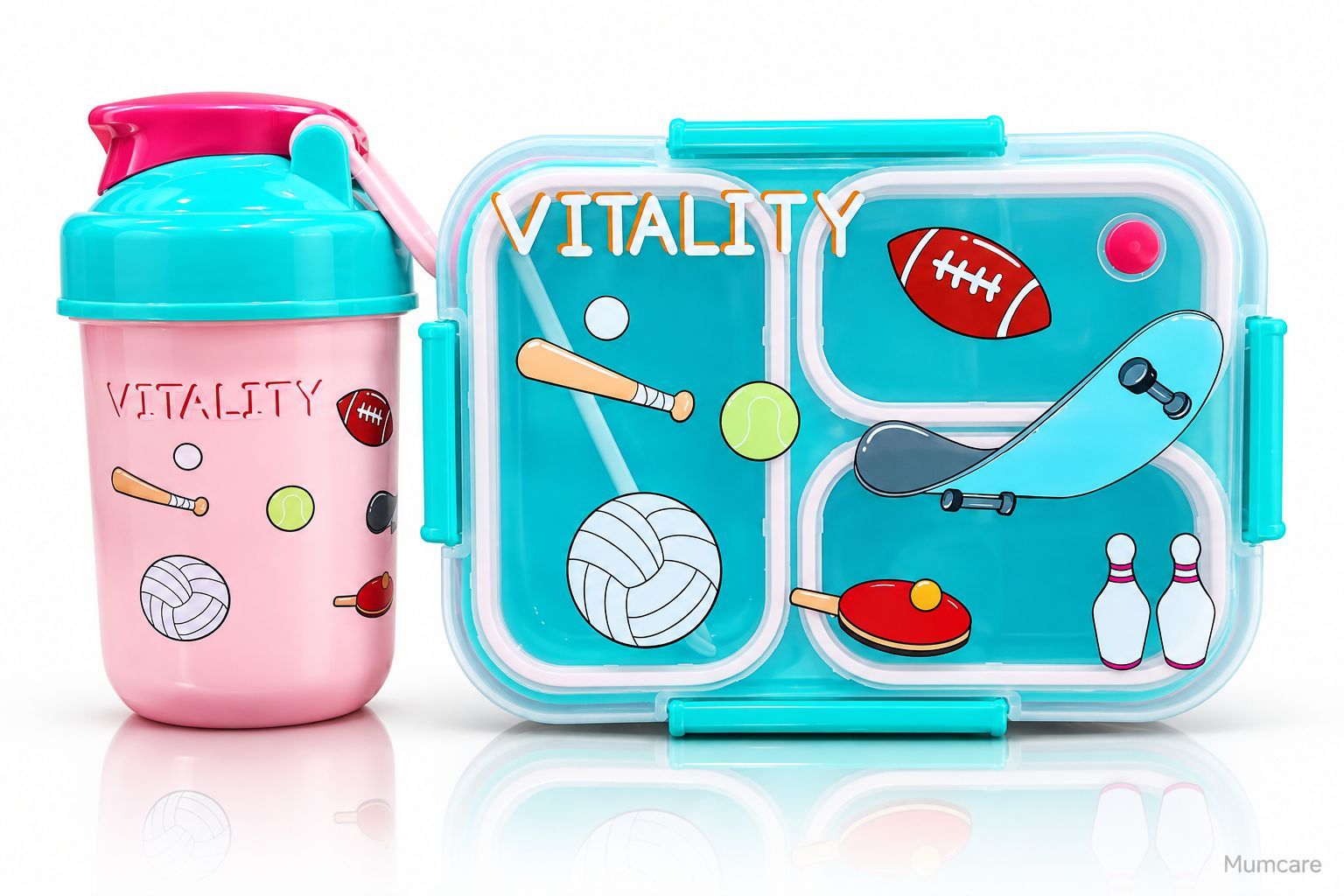 Plastic lunch box water bottle set 1