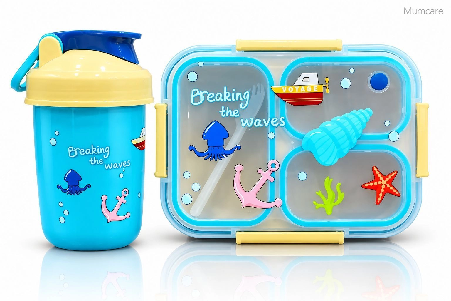 Sea plastic lunch box water bottle set 1