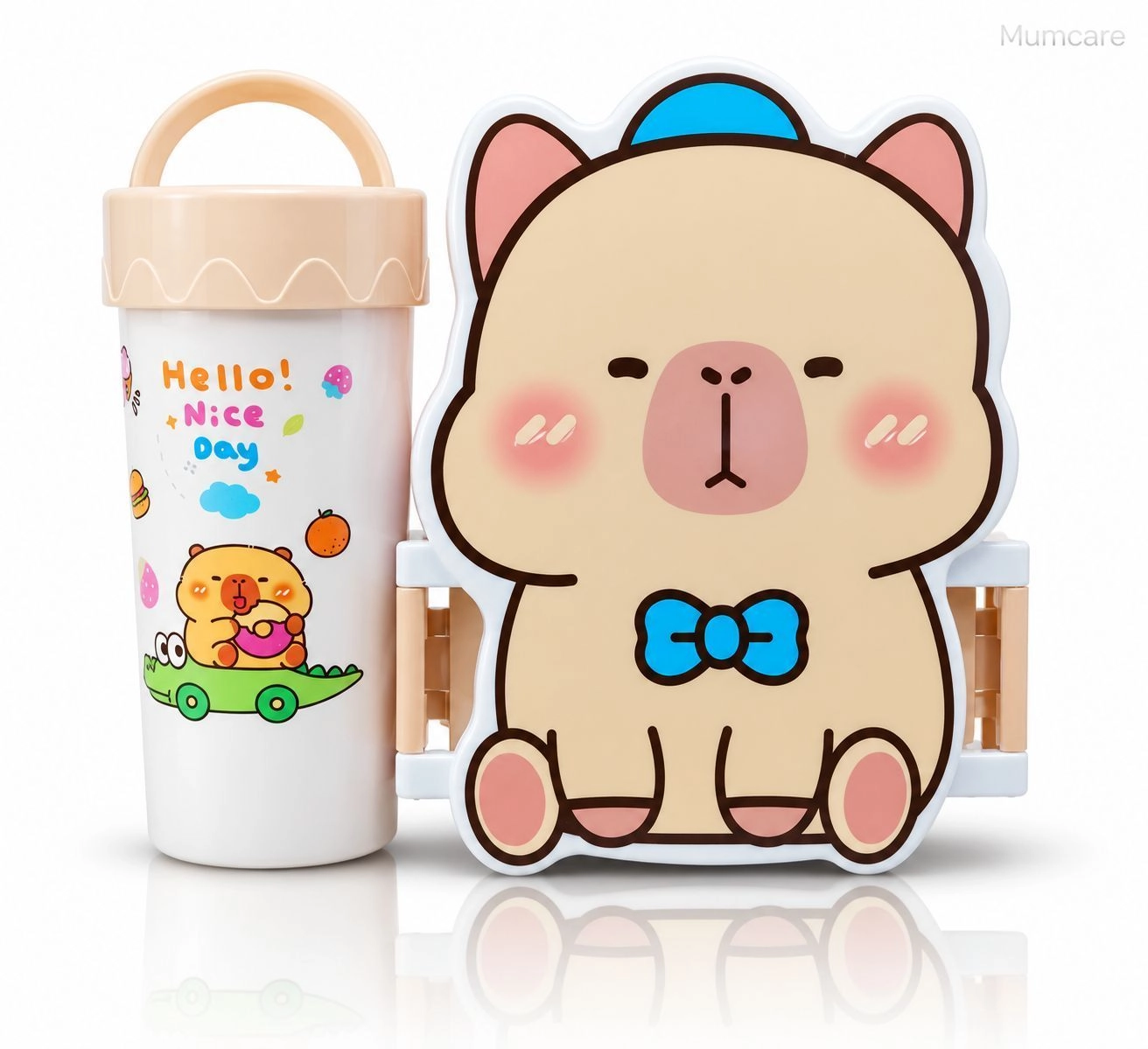 Bear plastic lunch box+cup 1