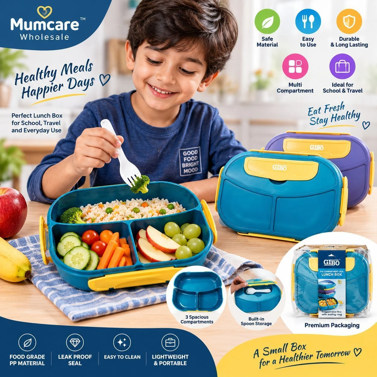 GIBO plastic lunch box 2