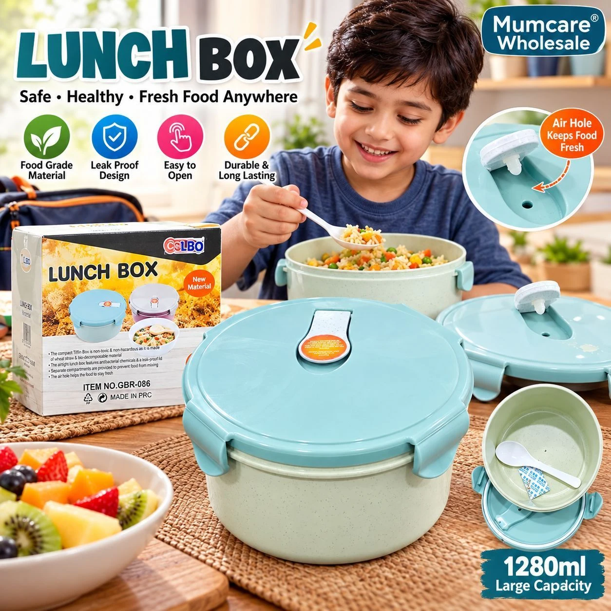 Round plastic lunch box 2