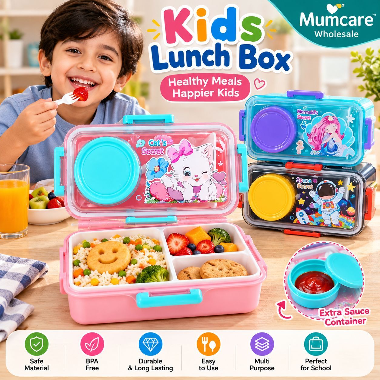 Cat mini plastic lunch box 2