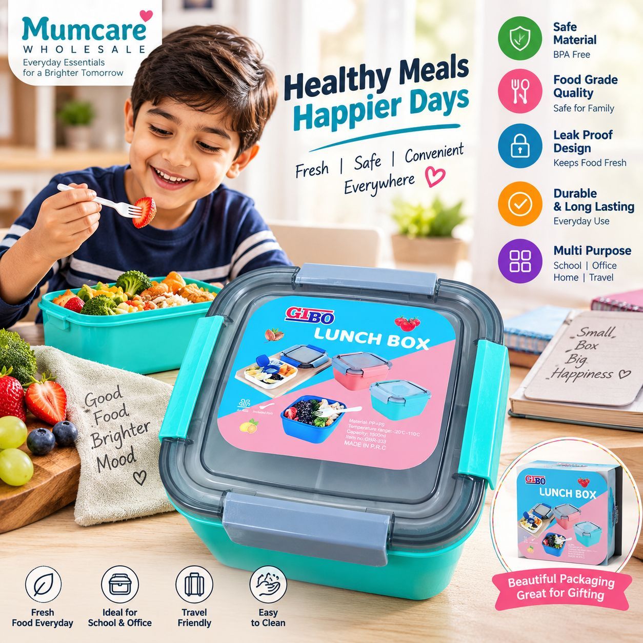 GIBO plastic lunch box 2