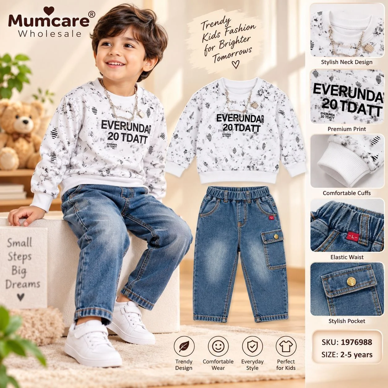 Fency jeans tshirt pair (2-5y)