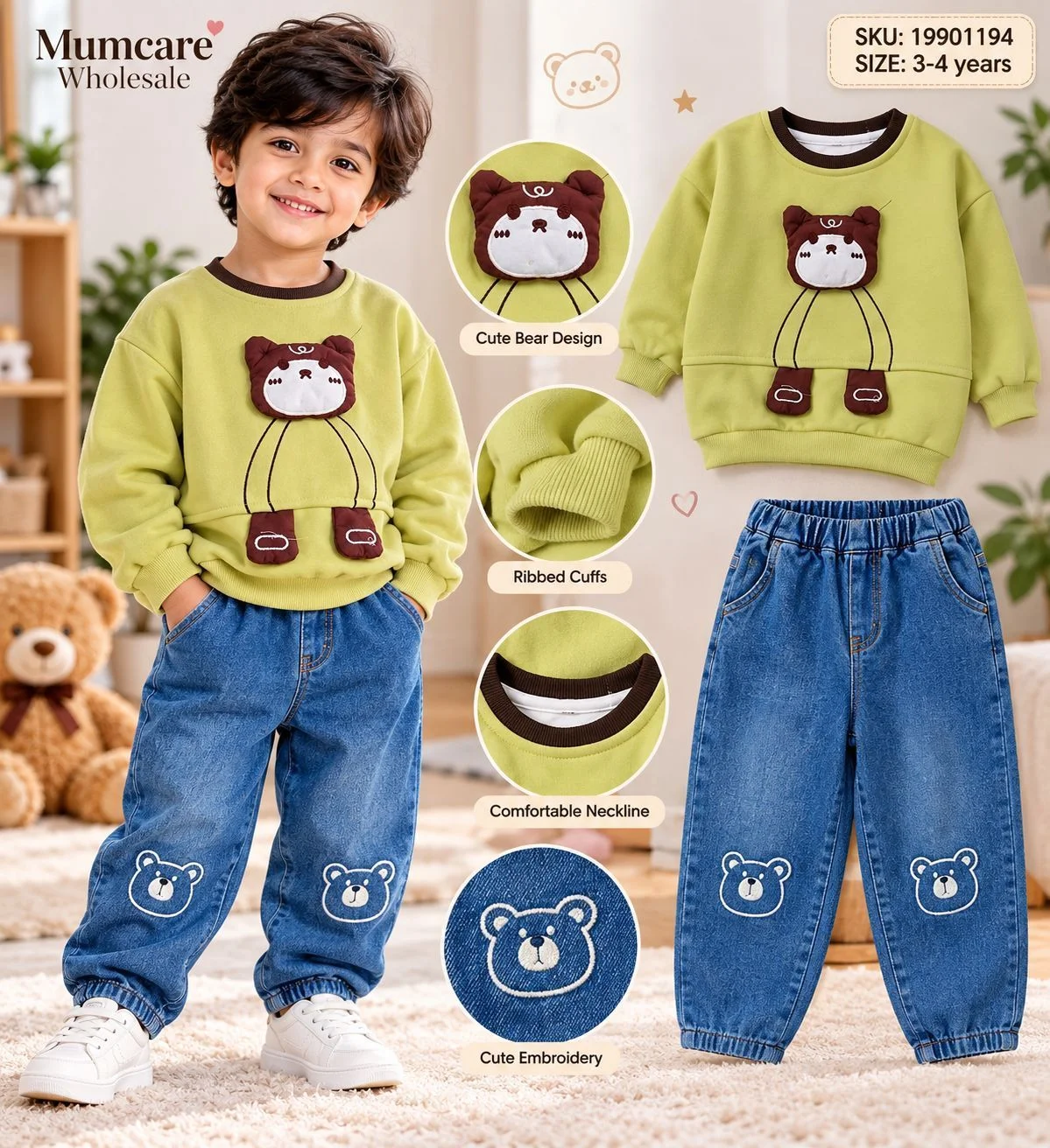 Cute Jeans tshirt pair for (2-5y)