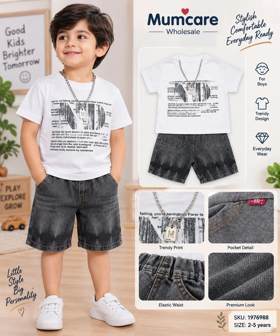 Fency Tshirt shorts pair (2-5y)