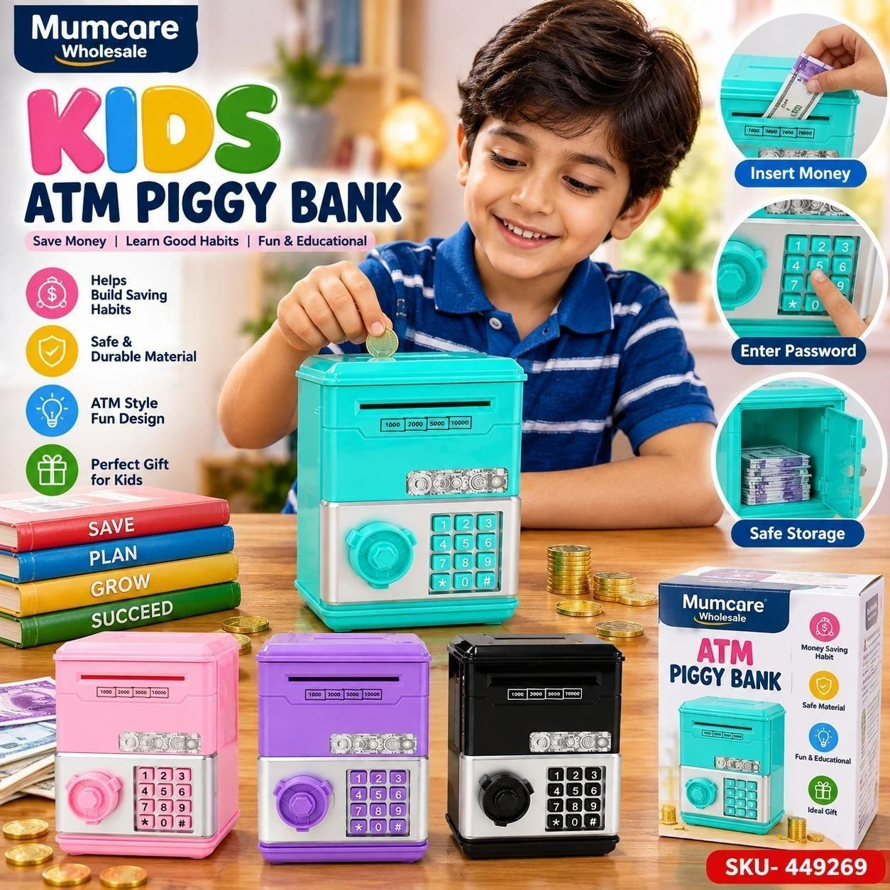 Kid's piggy bank
