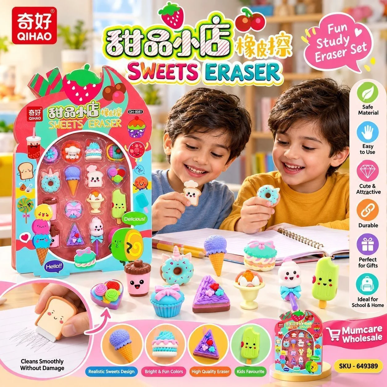 Sweet eraser combo set