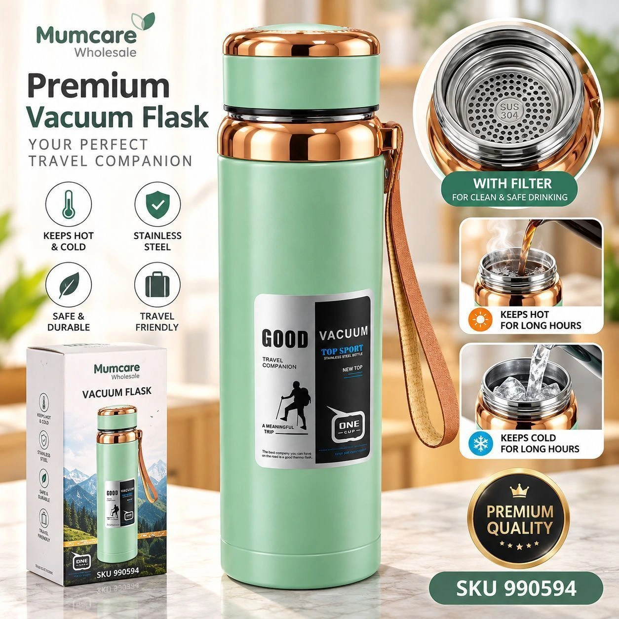 Vacuum steel waterbottle 2